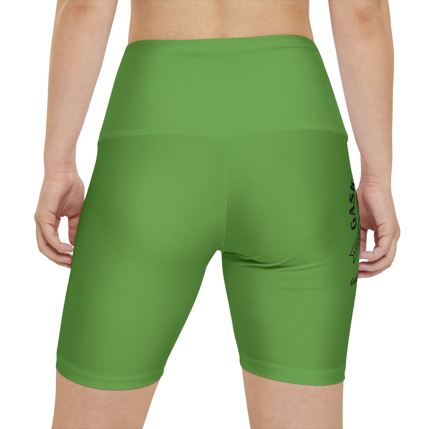 Gaskins Green Workout Shorts for Women, bold, cool, chill