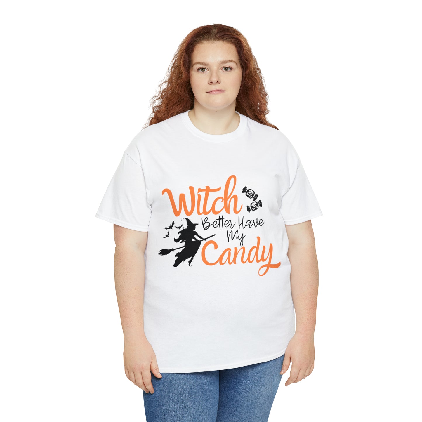 Fun Halloween Unisex Heavy Cotton Tee, Better Have My Candy - trick or treat, different shades available.