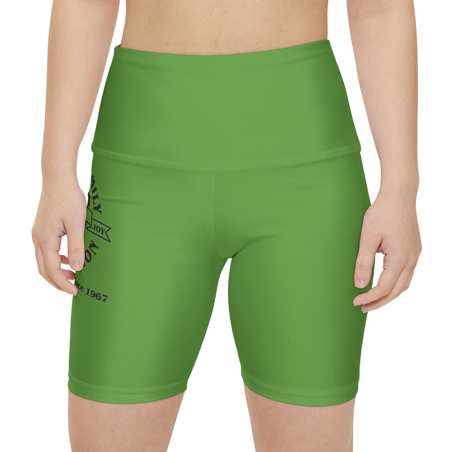 Gaskins Green Workout Shorts for Women, bold, cool, chill