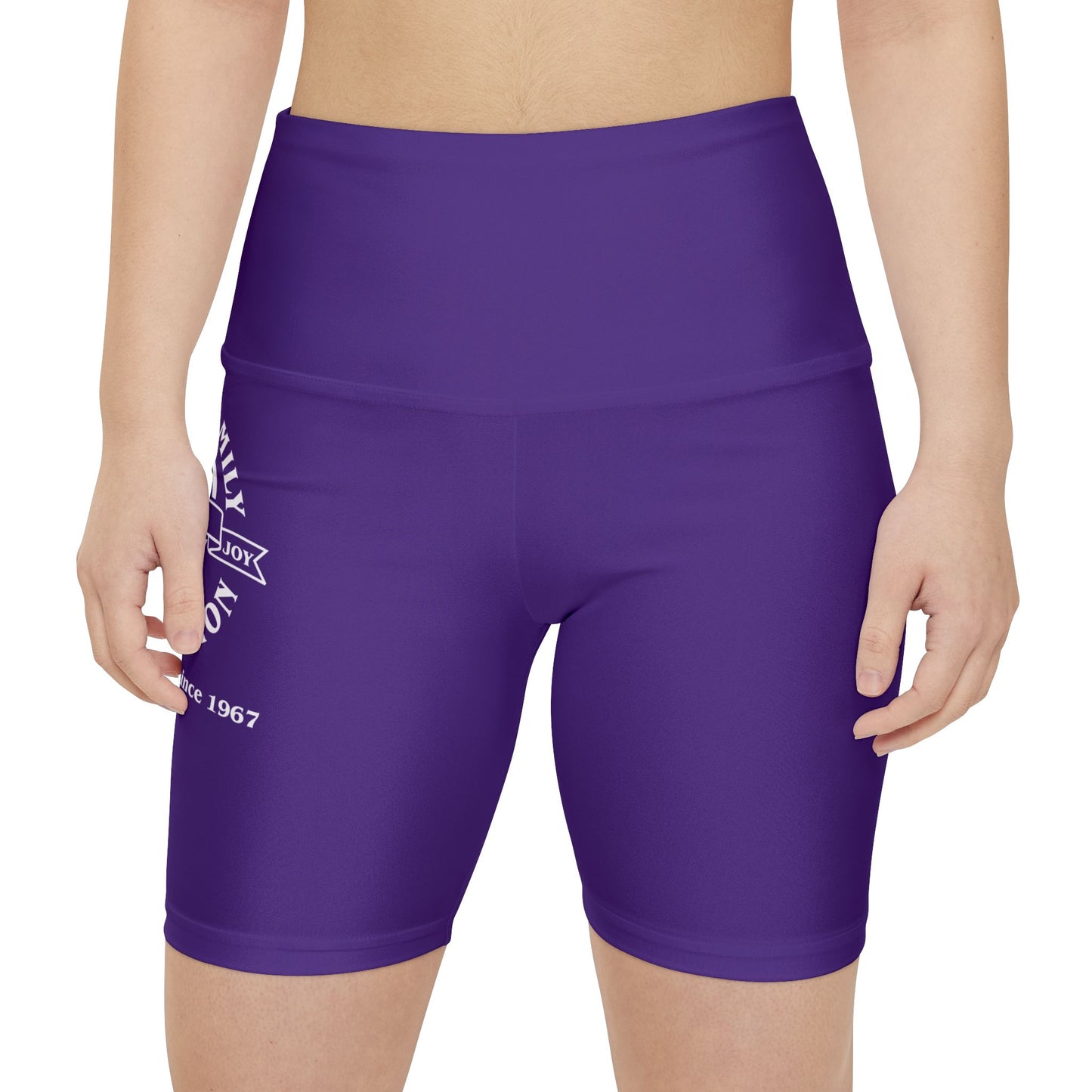Gaskins Purple Workout Shorts for Women, bold, cool, chill