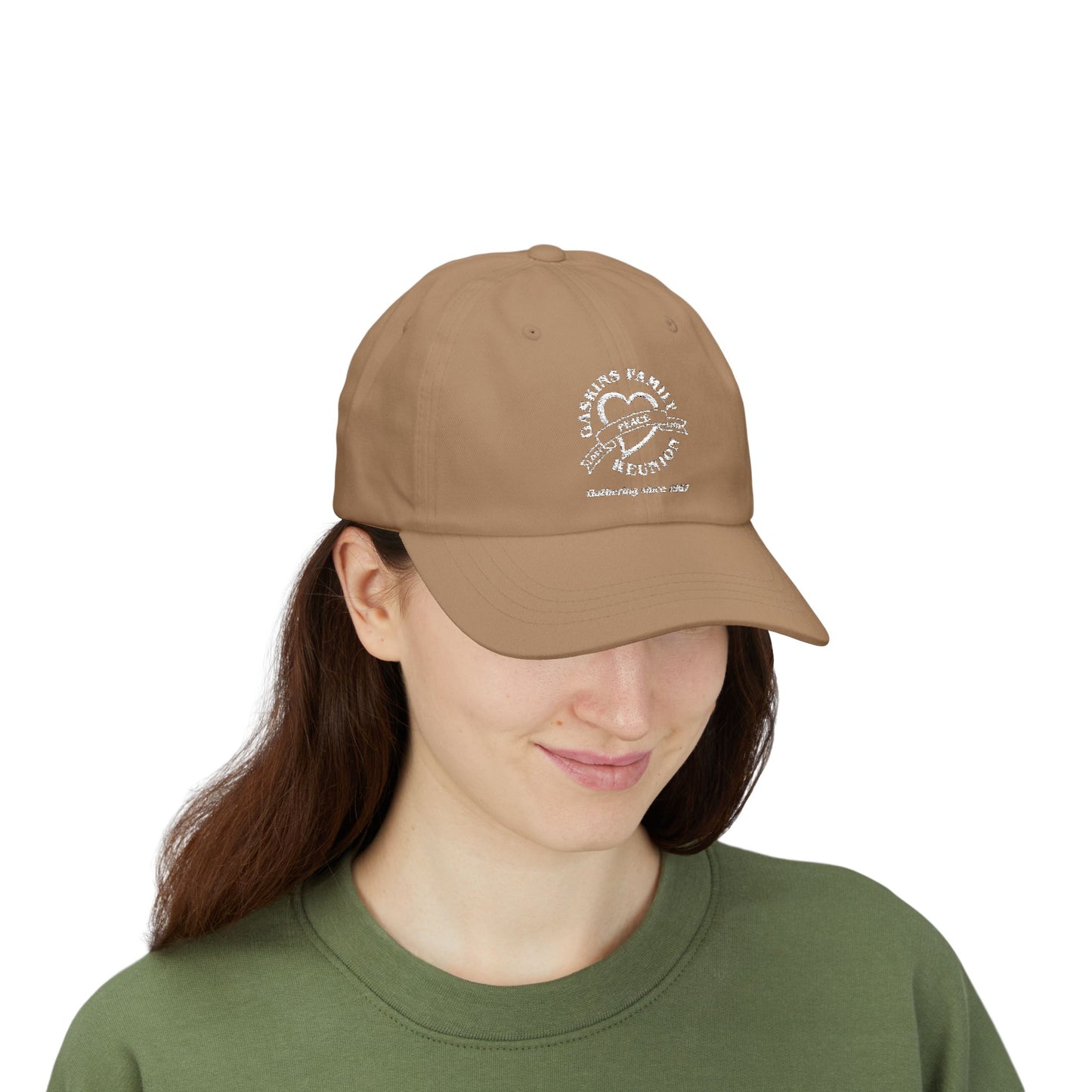 Gaskins Family Reunion Classic Dad Cap - Celebrating Togetherness Since 1967 - White logo