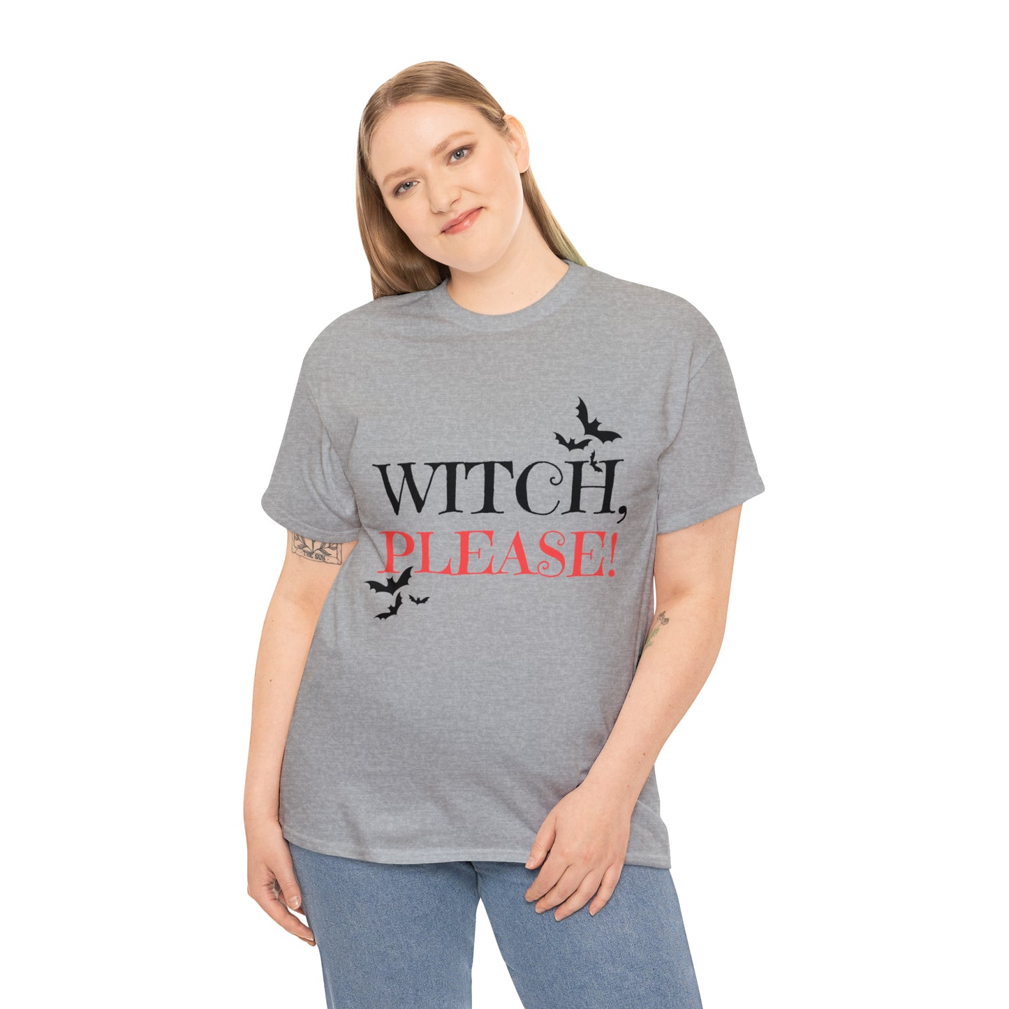Halloween Fun, Unisex Heavy Cotton Tee, Witch Please!