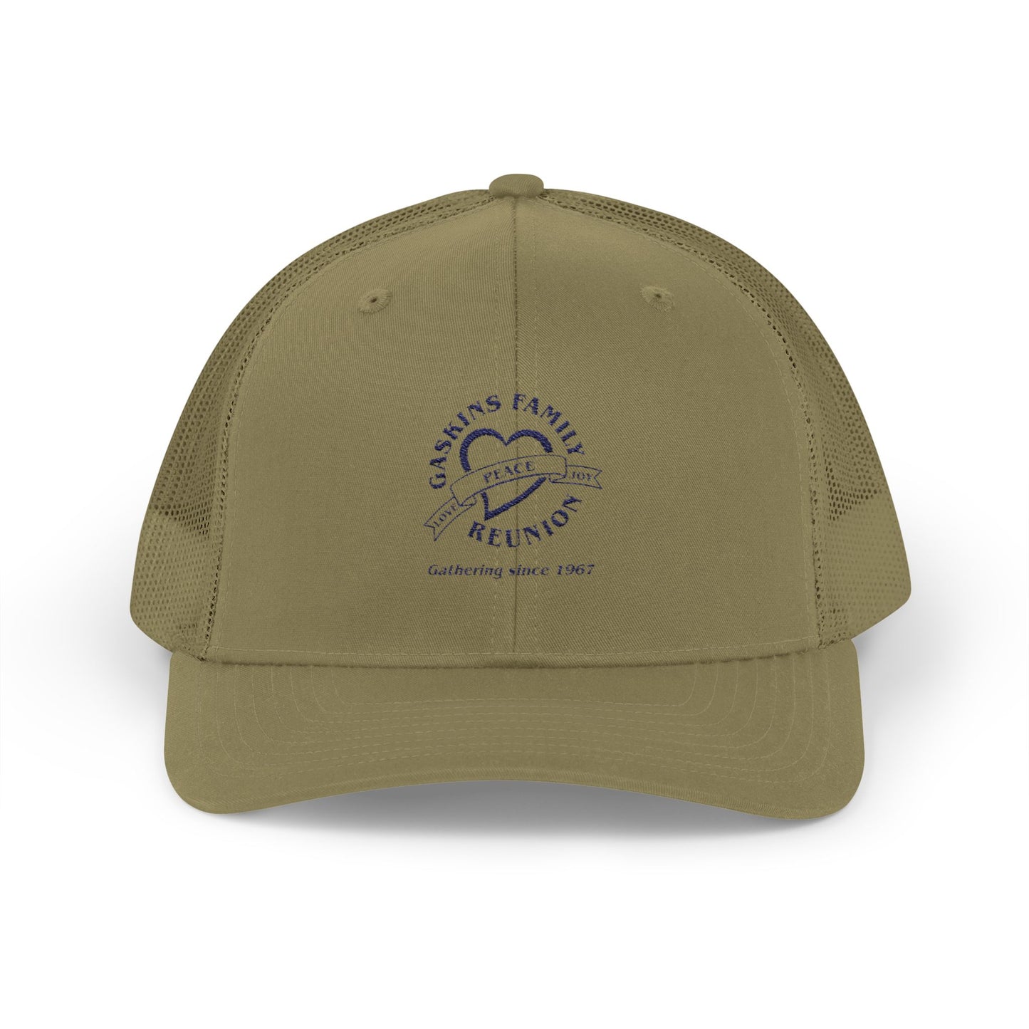 Embroidered Gaskins Family Reunion Snapback Trucker Cap - Black logo