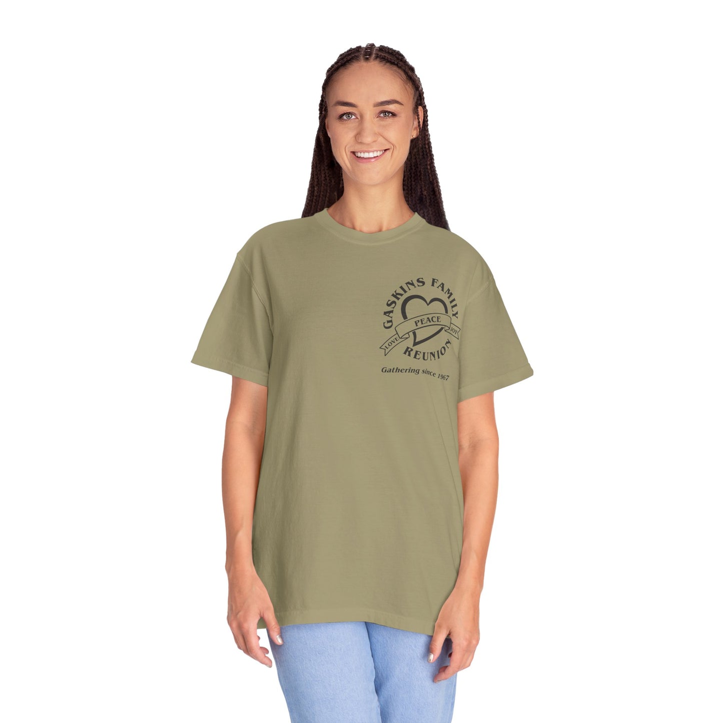 Family Reunion Garment-Dyed T-Shirt - Customizable Peace Design