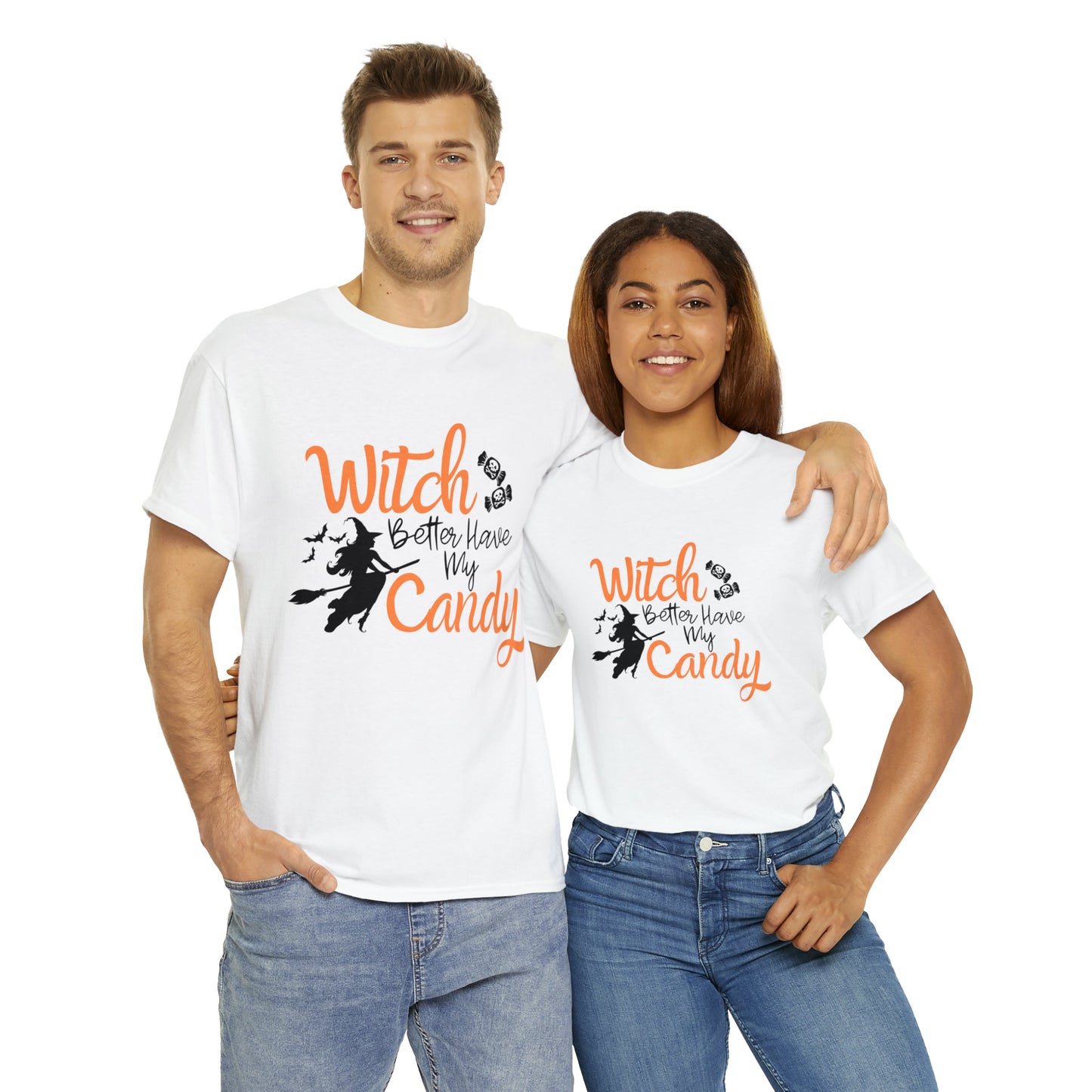 Fun Halloween Unisex Heavy Cotton Tee, Better Have My Candy - trick or treat, different shades available.