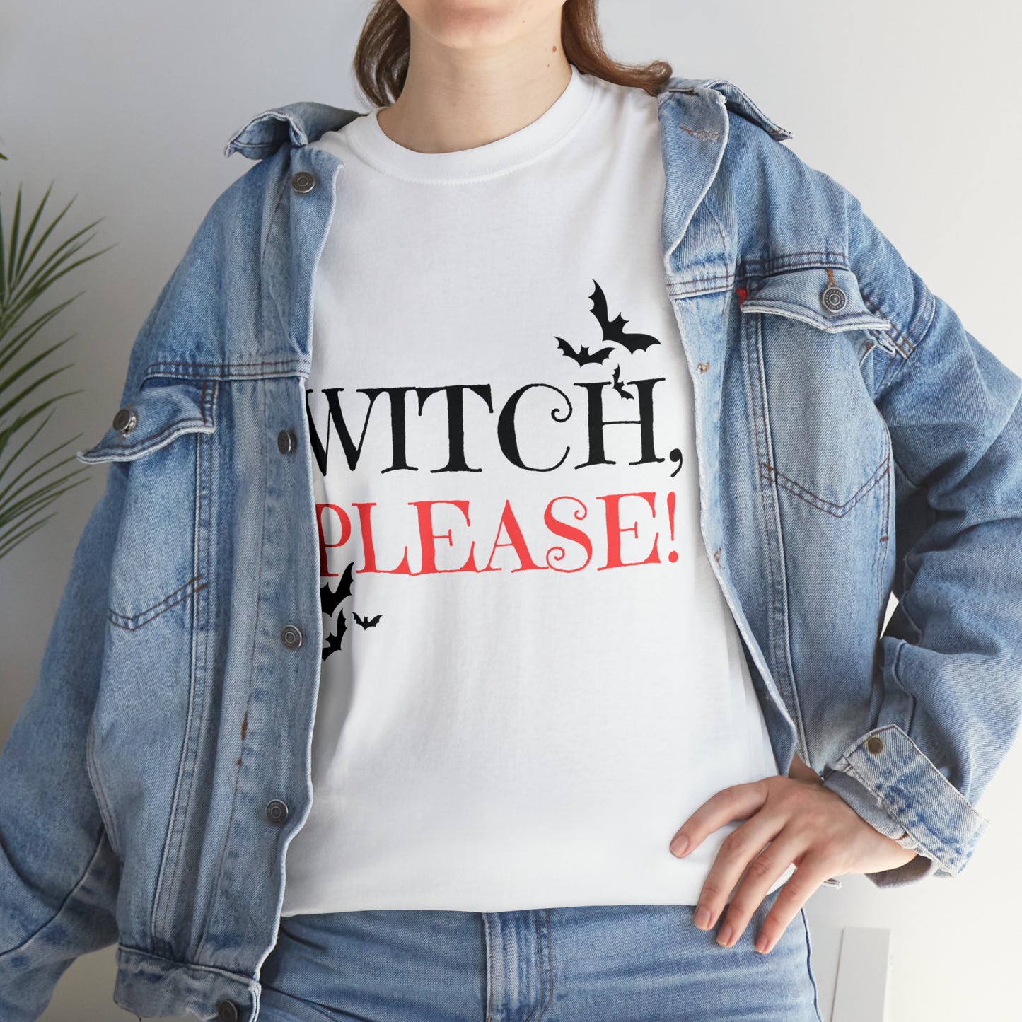 Halloween Fun, Unisex Heavy Cotton Tee, Witch Please!