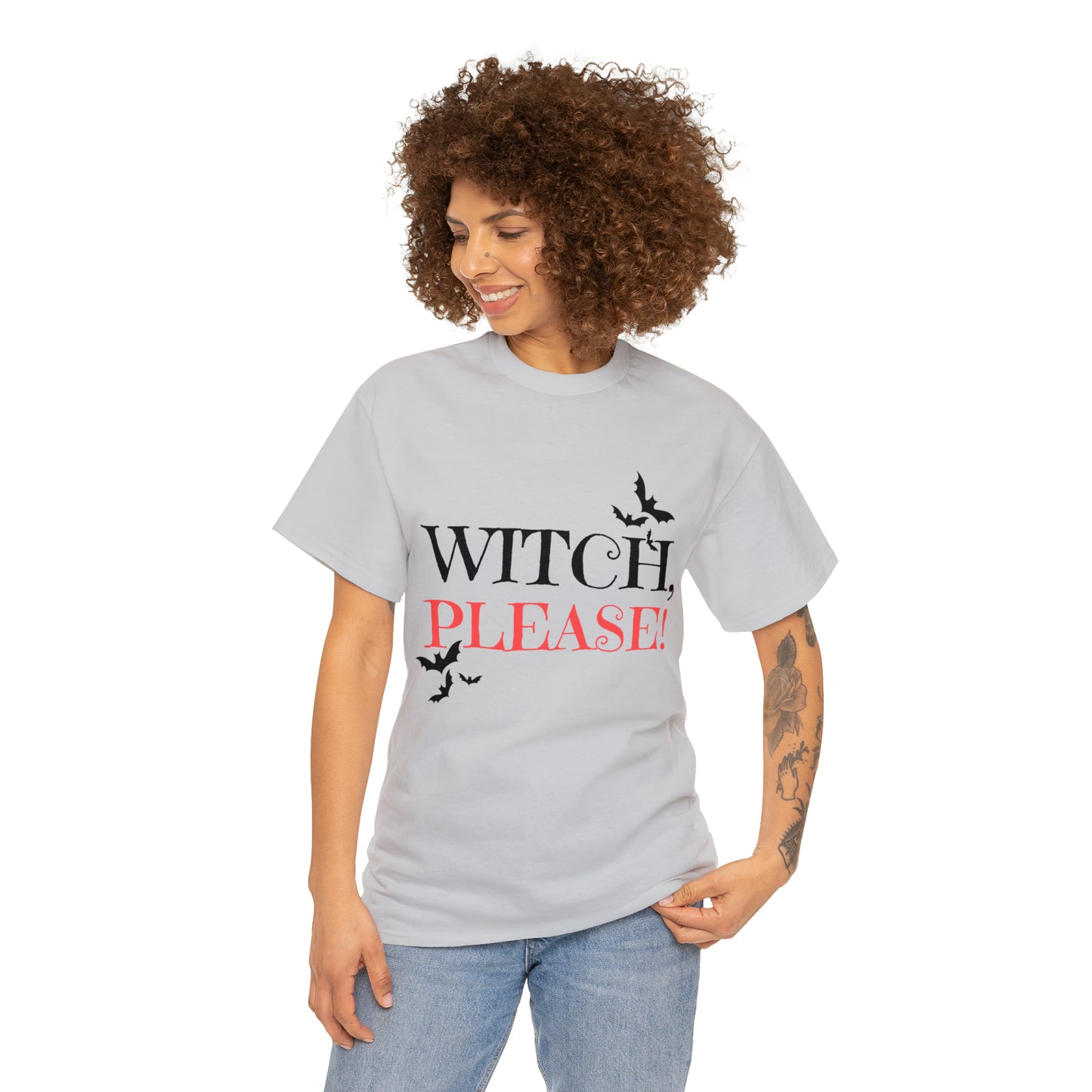 Halloween Fun, Unisex Heavy Cotton Tee, Witch Please!
