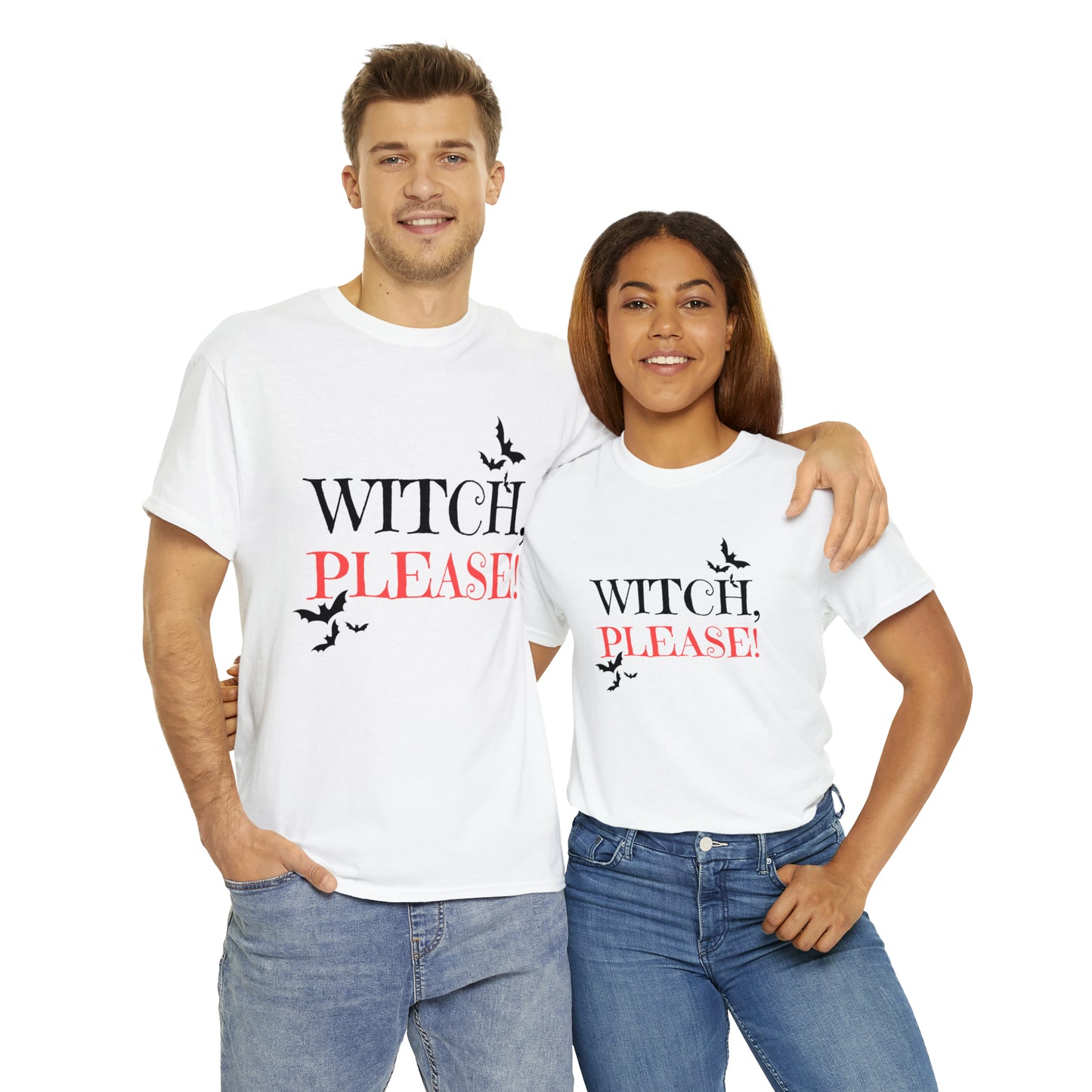 Halloween Fun, Unisex Heavy Cotton Tee, Witch Please!