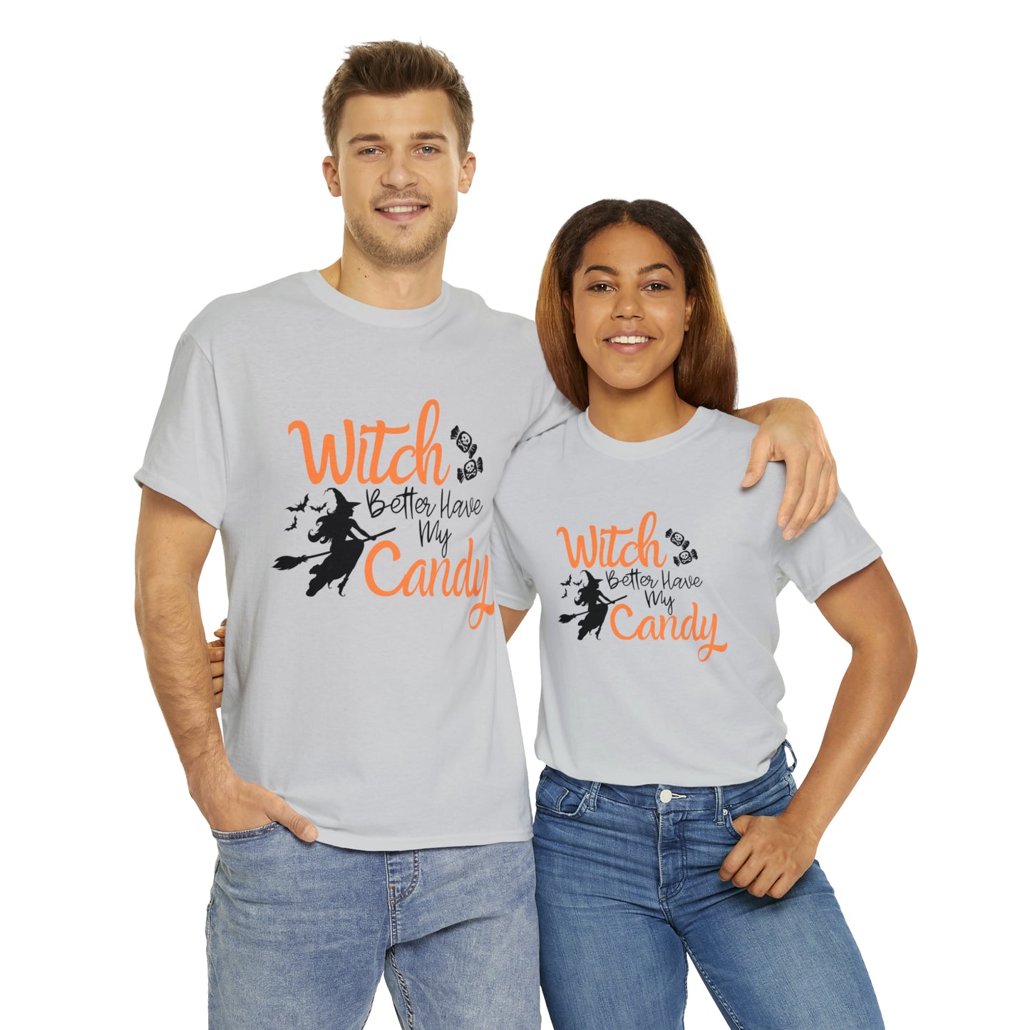 Fun Halloween Unisex Heavy Cotton Tee, Better Have My Candy - trick or treat, different shades available.