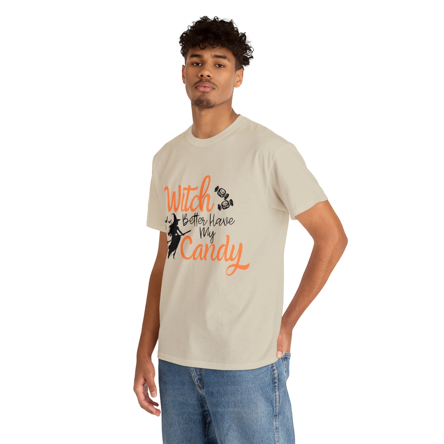 Fun Halloween Unisex Heavy Cotton Tee, Better Have My Candy - trick or treat, different shades available.