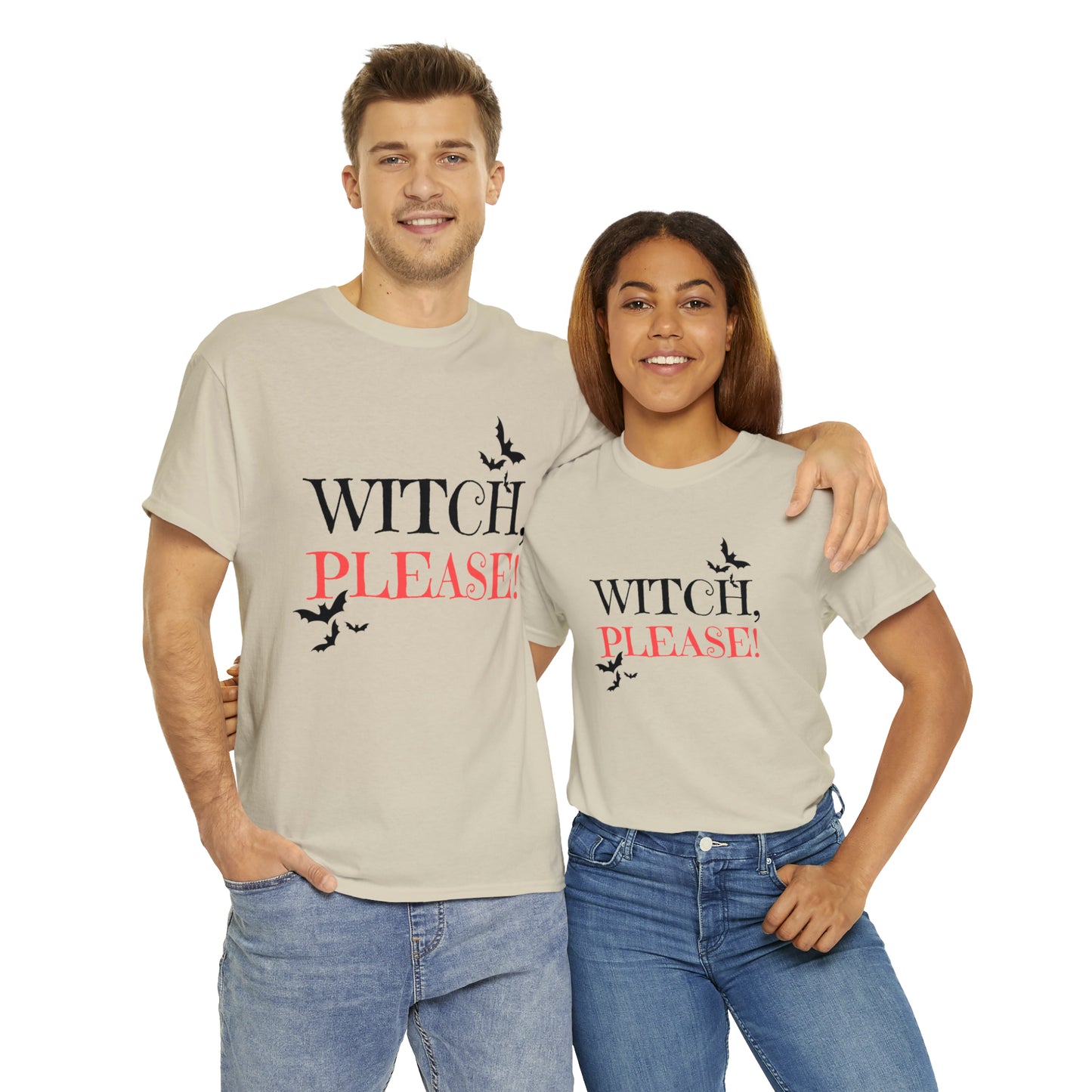 Halloween Fun, Unisex Heavy Cotton Tee, Witch Please!