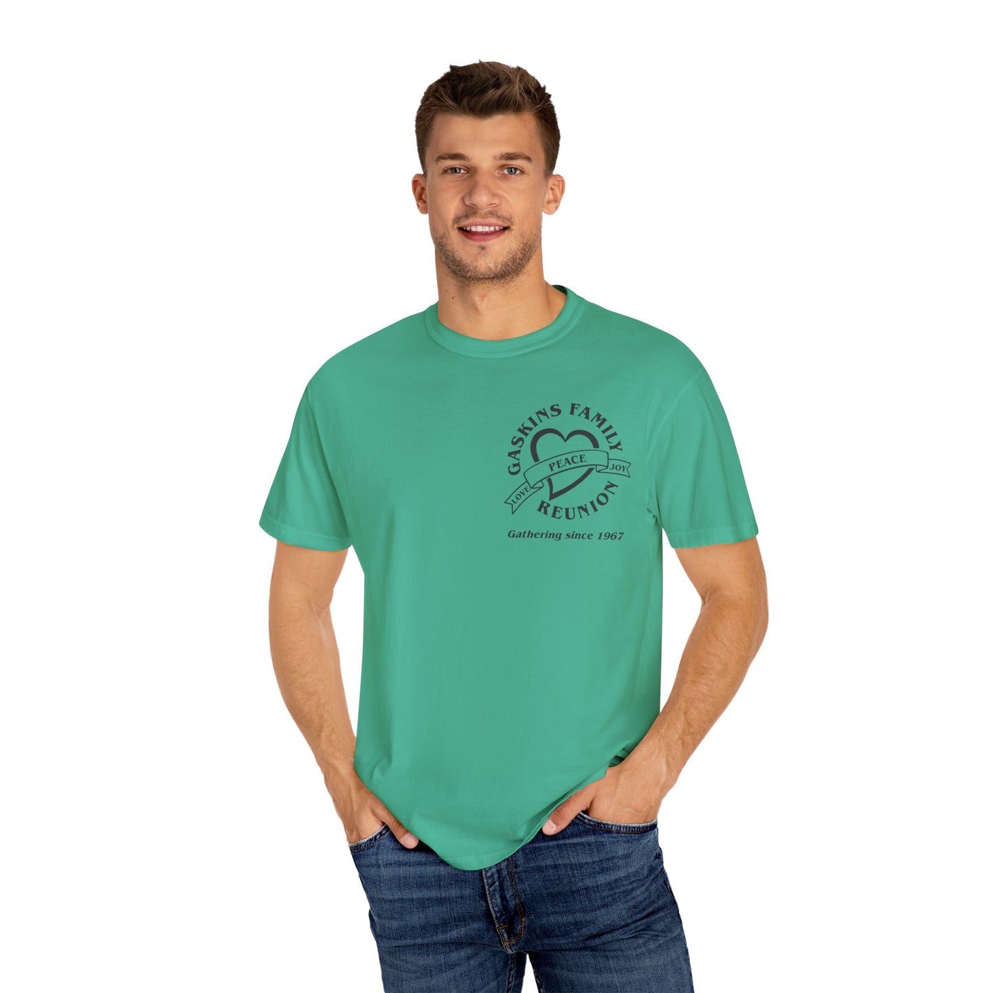 Family Reunion Garment-Dyed T-Shirt - Customizable Peace Design