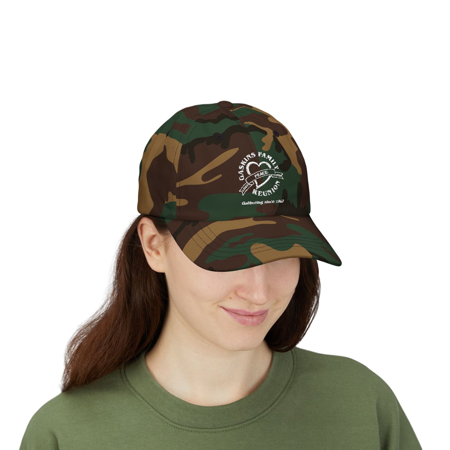 Gaskins Family Reunion Classic Dad Cap - Celebrating Togetherness Since 1967 - White logo