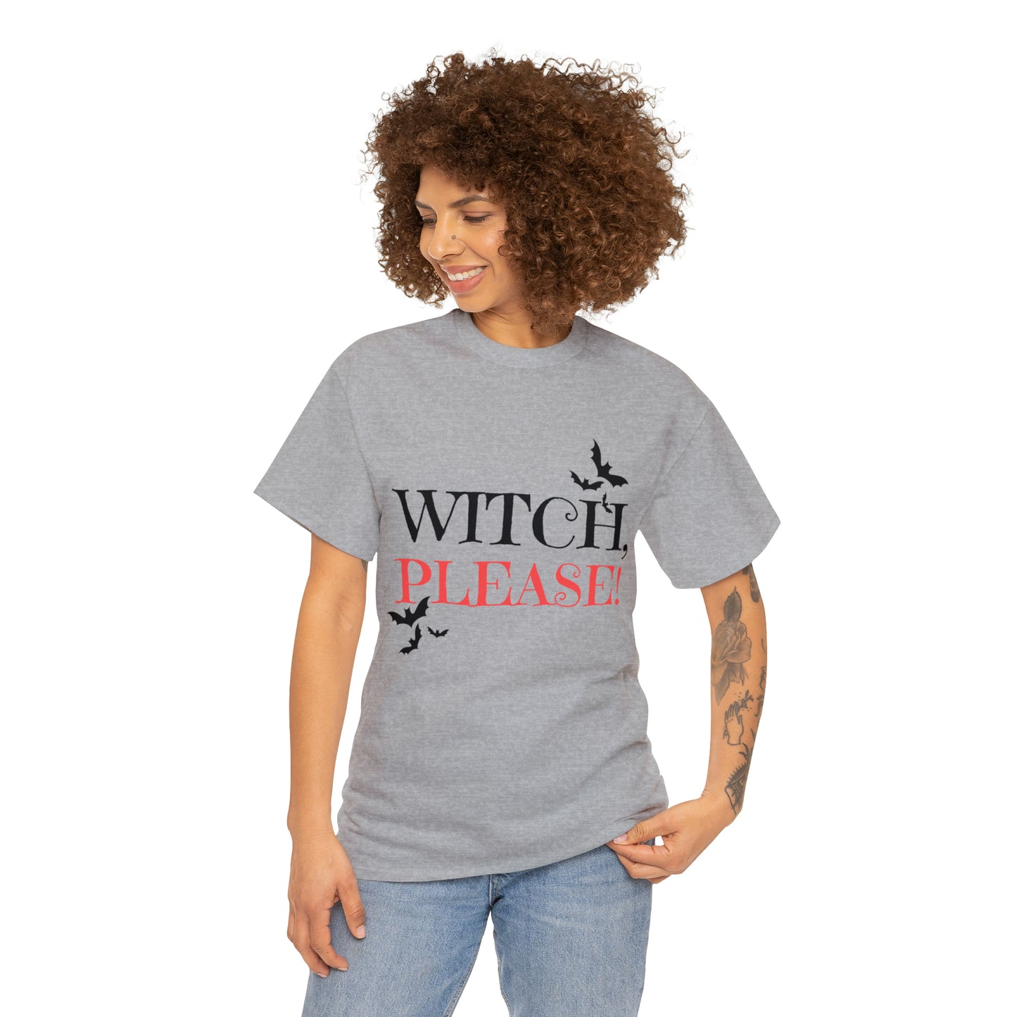 Halloween Fun, Unisex Heavy Cotton Tee, Witch Please!