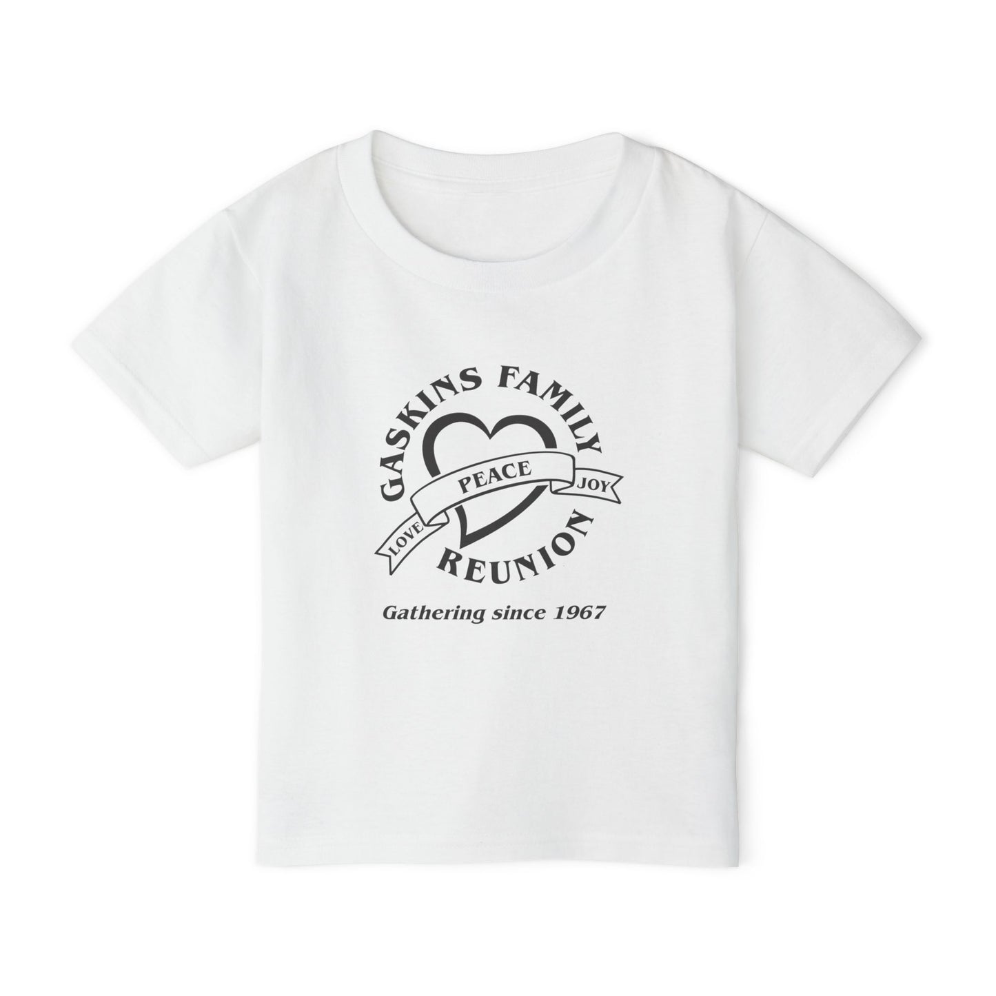 Gaskins Reunion Toddler T-Shirt - Peace, Joy & Love
