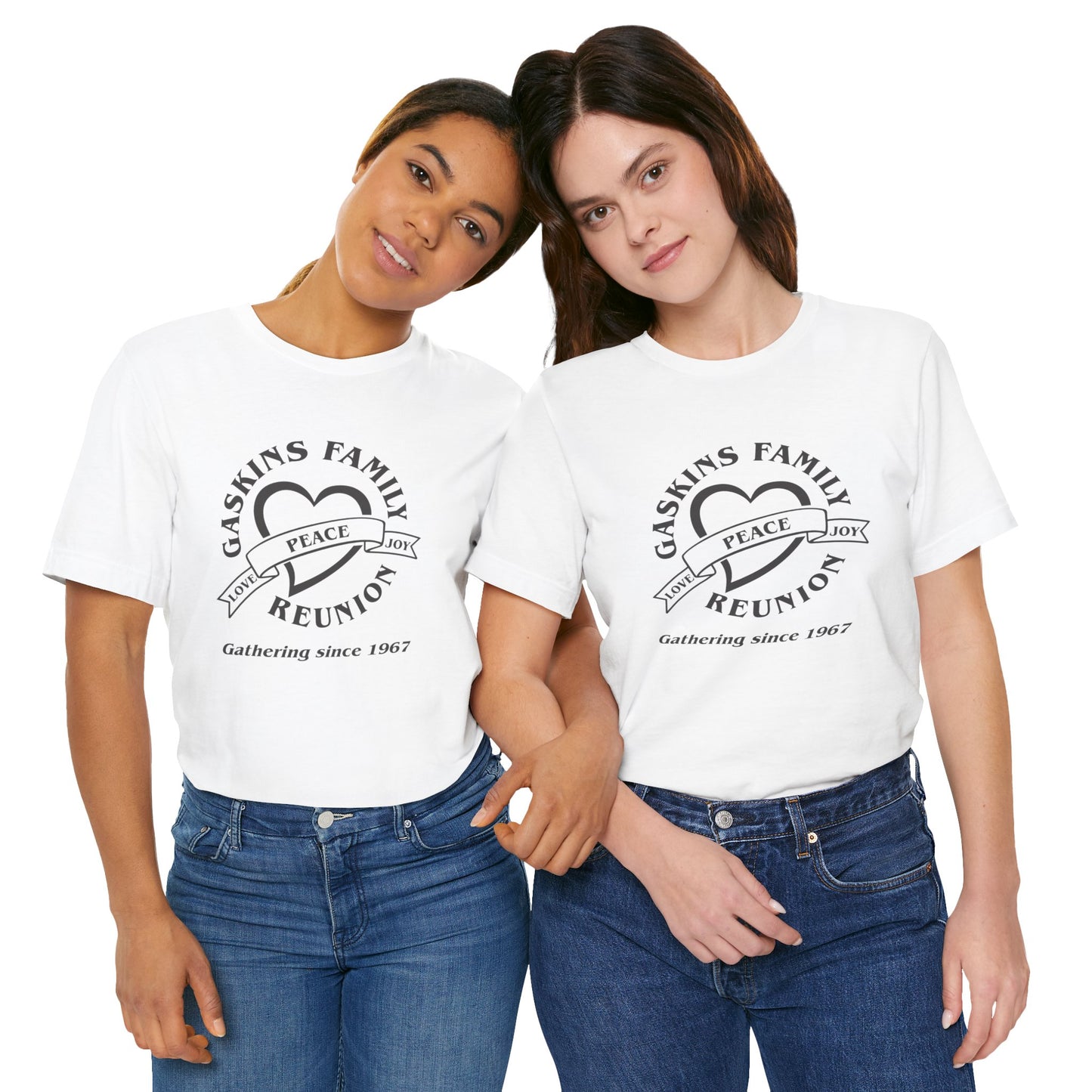 Family Reunion Short Sleeve Tee - Gaskins Family Gathering Since 1967 Black logo
