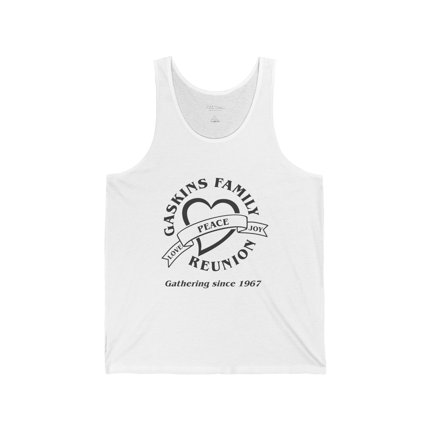 Custom Family Reunion Jersey Tank - Gaskins Family Gathering Since 1967 - Unisex Design