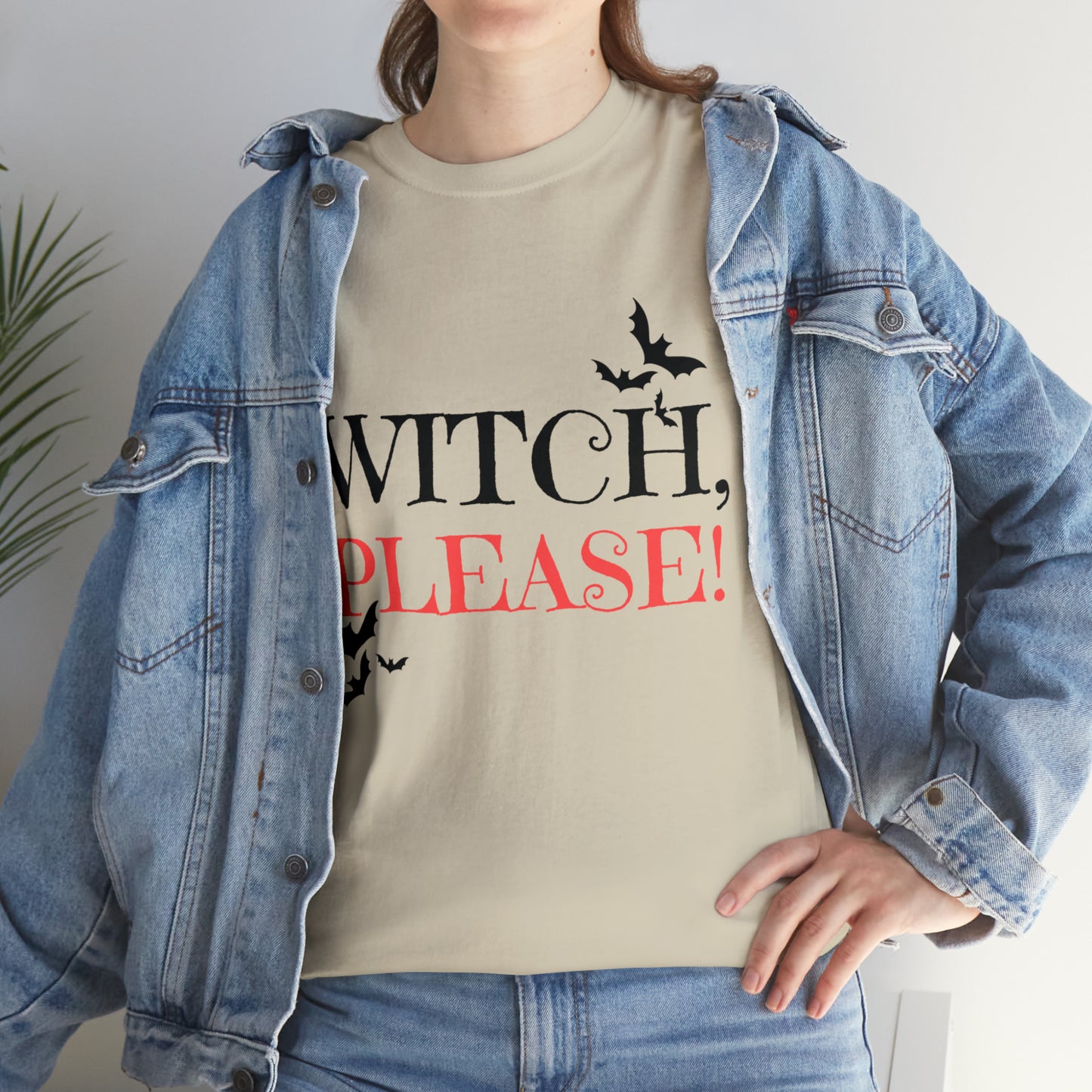Halloween Fun, Unisex Heavy Cotton Tee, Witch Please!