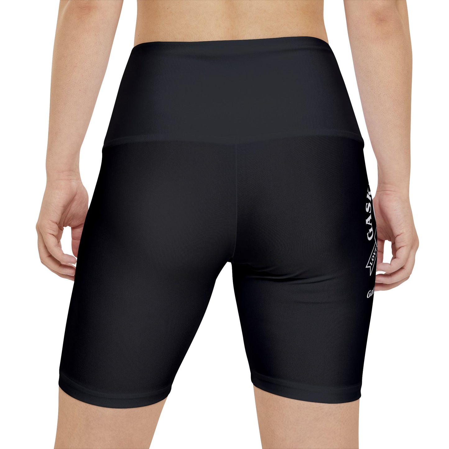 Gaskins Black Workout Shorts for Women, bold, cool, chill