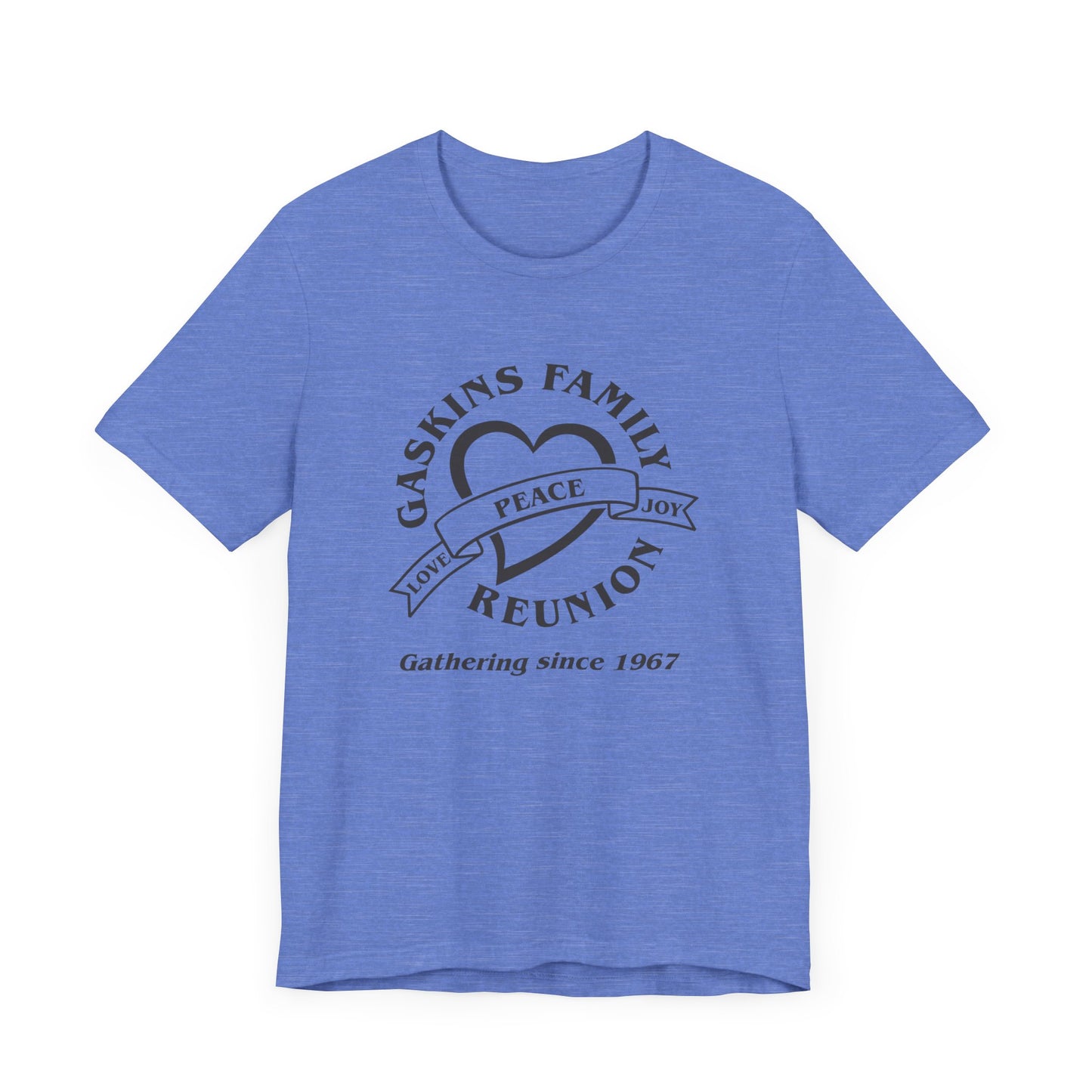 Family Reunion Short Sleeve Tee - Gaskins Family Gathering Since 1967 Black logo