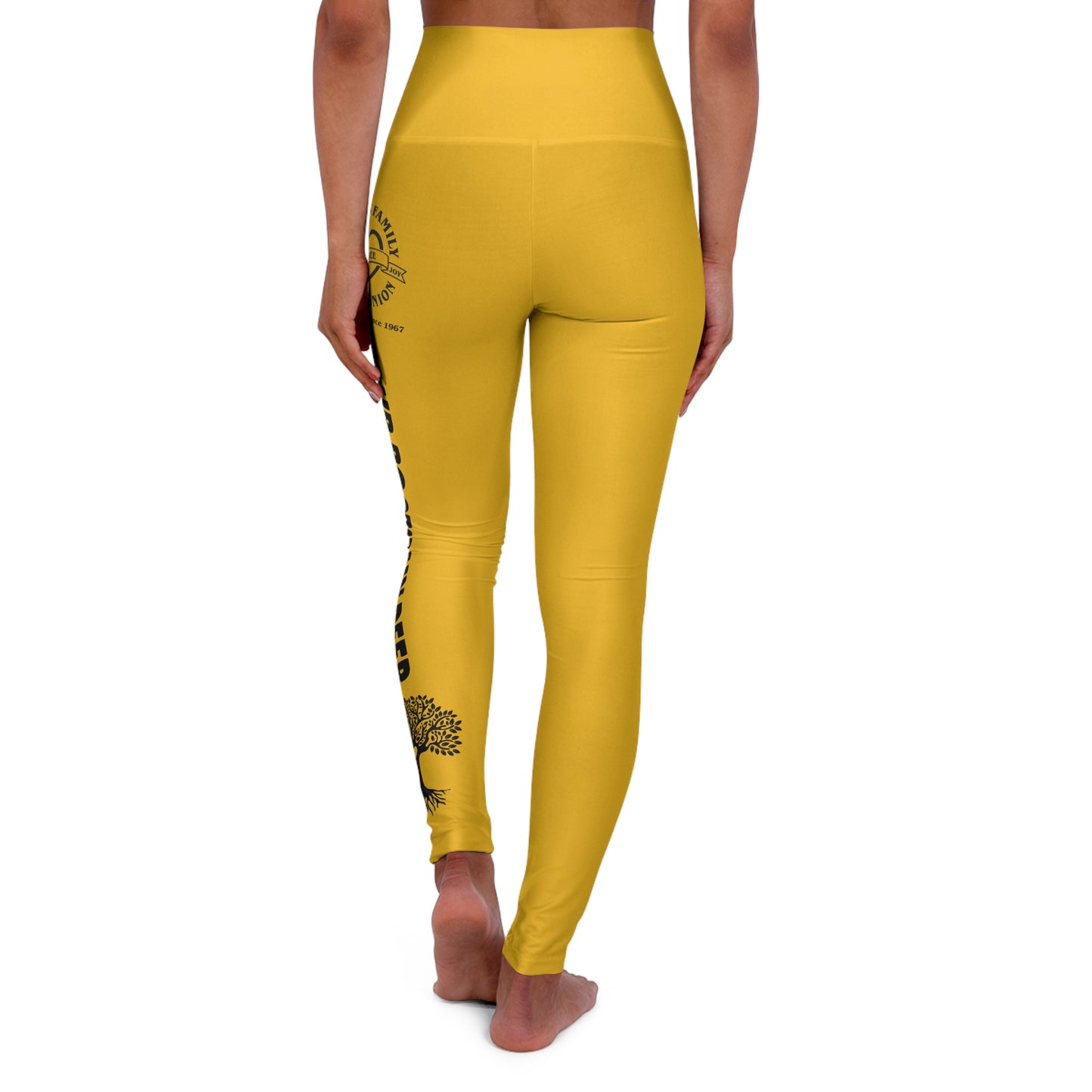 Gaskins Yellow High Waisted Yoga Leggings