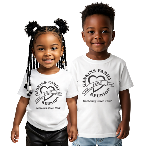 Gaskins Reunion Toddler T-Shirt - Peace, Joy & Love