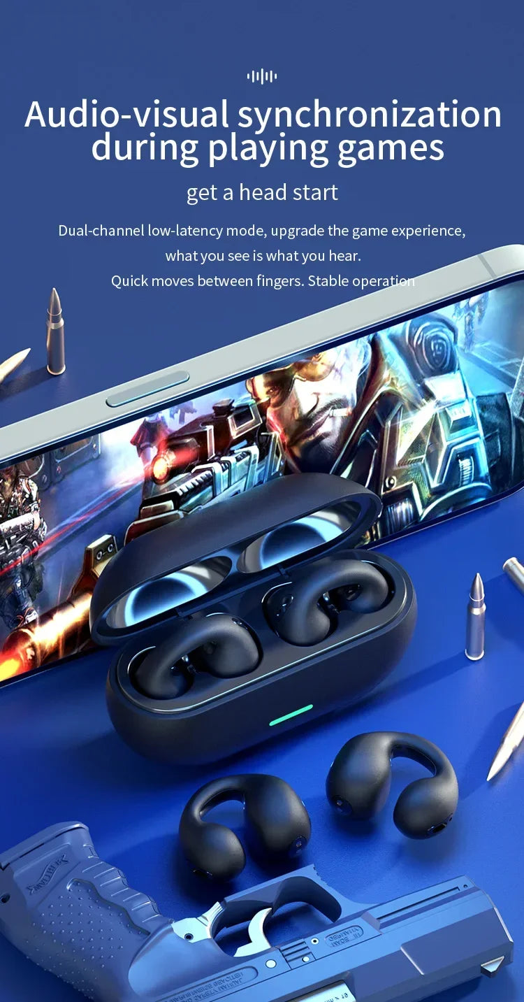 T75 Sport Bone-Conduction Bluetooth 5.3 Waterproof Headphones