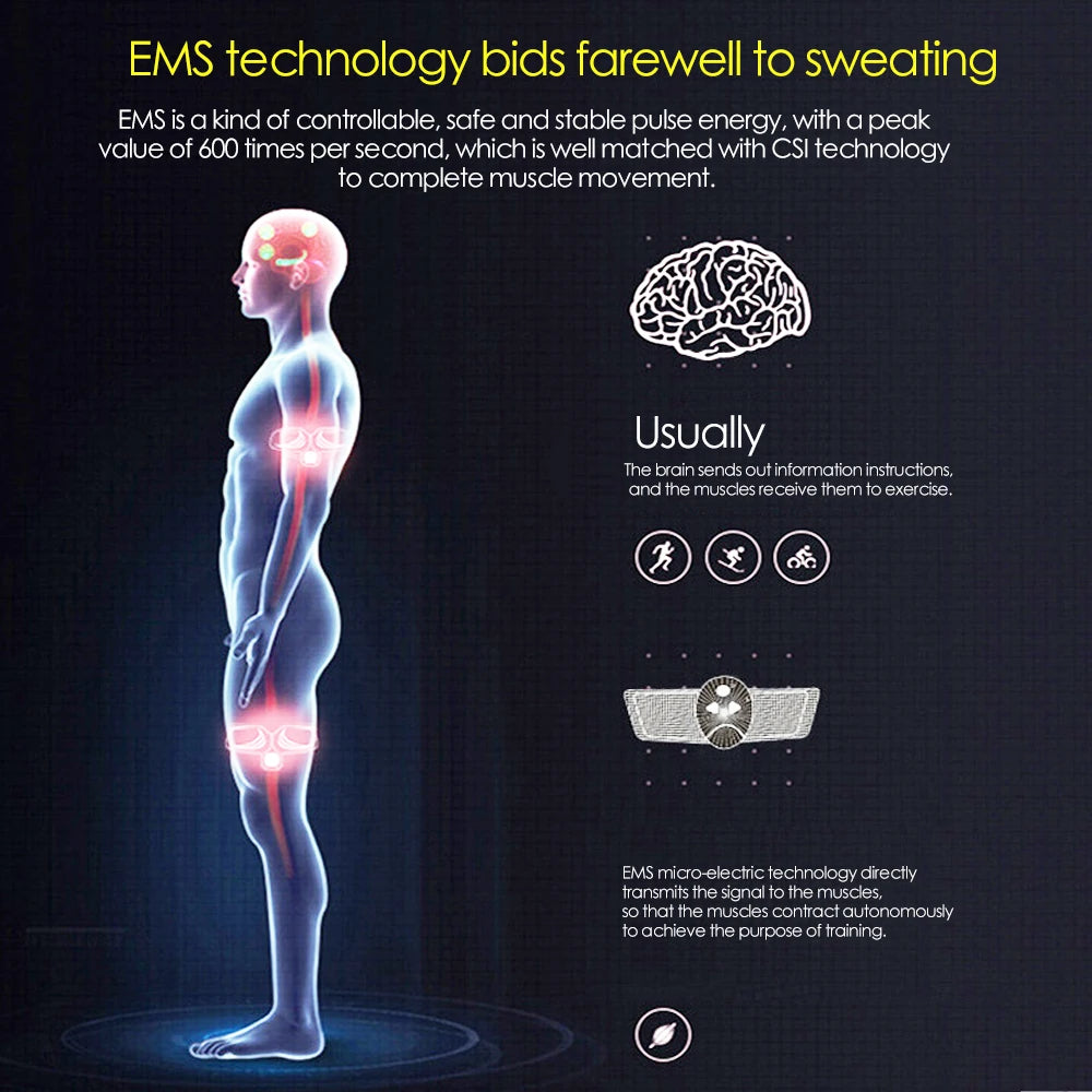 EMS Wireless Body Slimming Massager Electric Muscle Stimulator - Abs, Buttocks Arms