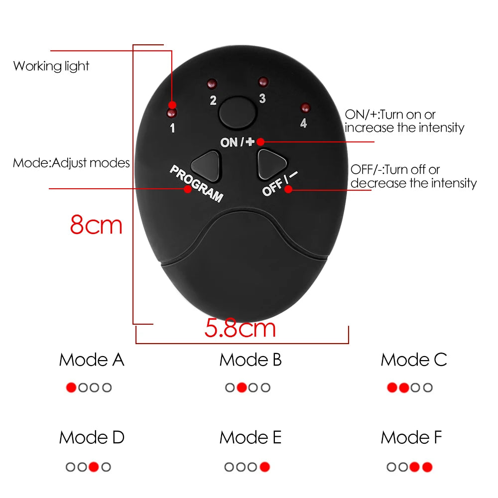 EMS Wireless Body Slimming Massager Electric Muscle Stimulator - Abs, Buttocks Arms