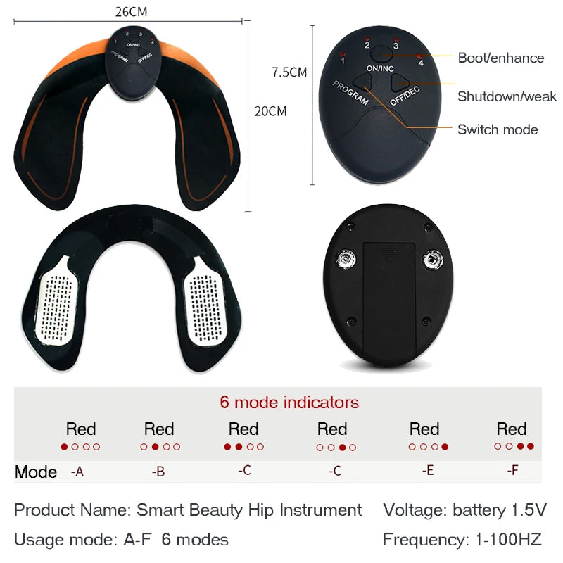 EMS Wireless Body Slimming Massager Electric Muscle Stimulator - Abs, Buttocks Arms