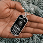 Dog Tag Necklace, To my Son, Lion King, Chain, Father, Man, Young Man