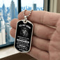 Dog Tag Necklace, To my Son, Lion King, Chain, Father, Man, Young Man