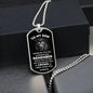 Dog Tag Necklace, To my Son, Lion King, Chain, Father, Man, Young Man
