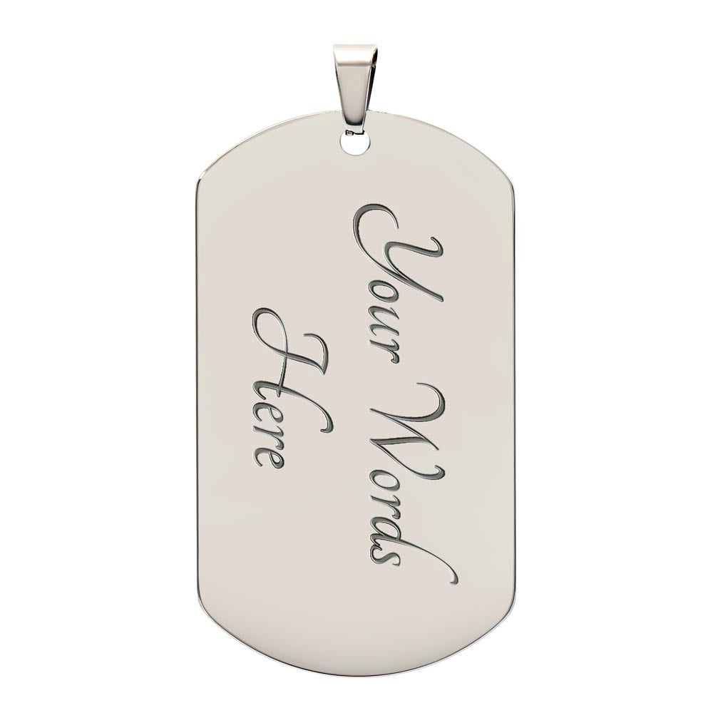 Dog Tag, To My Son From Mom, Personalized Engraving