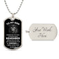 Dog Tag Necklace, To my Son, Lion King, Chain, Father, Man, Young Man