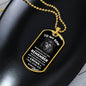 Dog Tag Necklace, To my Son, Lion King, Chain, Father, Man, Young Man