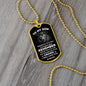 Dog Tag Necklace, To my Son, Lion King, Chain, Father, Man, Young Man