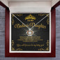 Crown Pendant necklace with Encouraging message card for Daughter. Perfect for birthday, Christmas, Graduation, or any special occasion to celebrate Her.