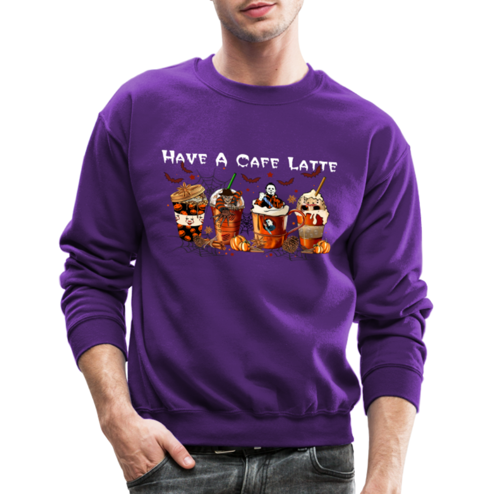 Halloween Latte - Crewneck Sweatshirt - purple