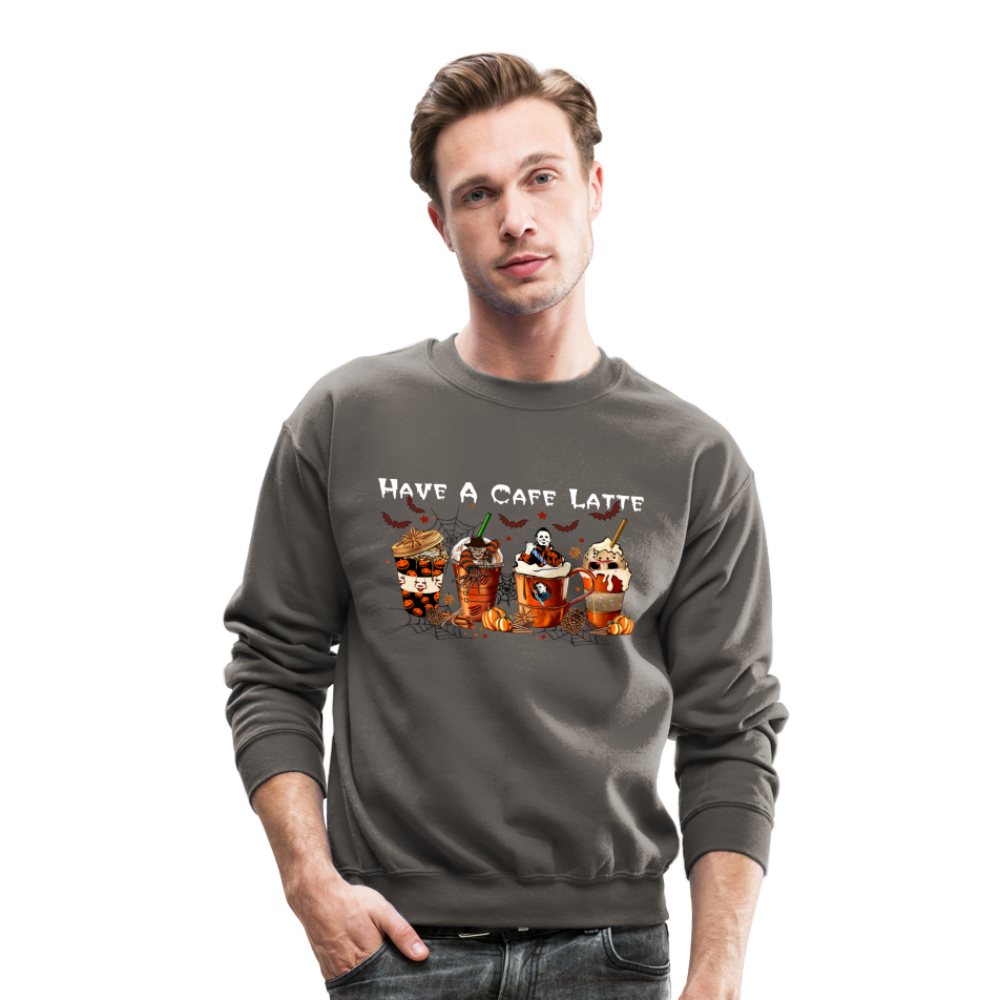 Halloween Latte - Crewneck Sweatshirt - asphalt gray