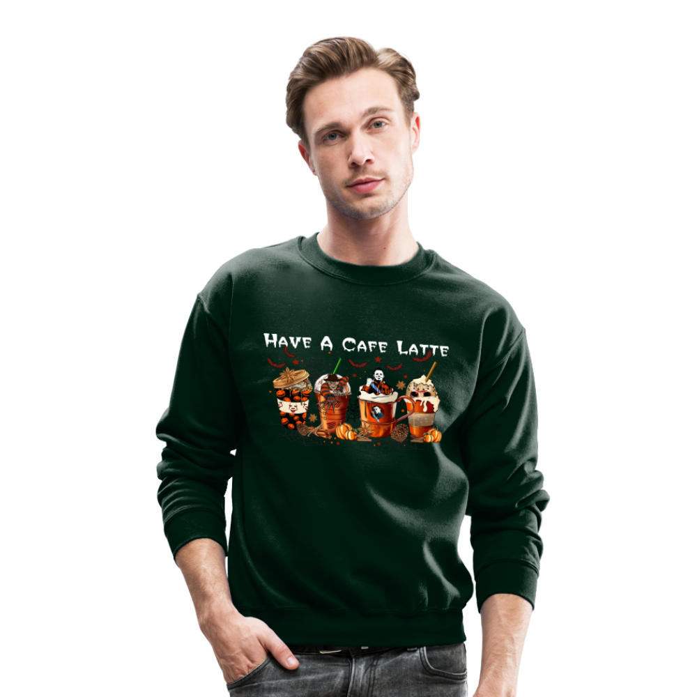 Halloween Latte - Crewneck Sweatshirt - forest green