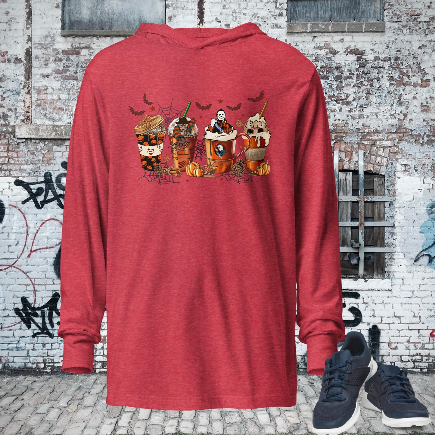 Hooded long-sleeve tee, Halloween T-shirt