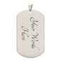 Dog Tag - To My Son - Personalized Engraving, Silver / Gold