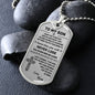 Dog Tag - To My Son - Personalized Engraving, Silver / Gold