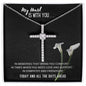 My Heart Is With You - CZ Cross Necklace