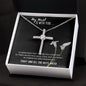 My Heart Is With You - CZ Cross Necklace