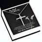 My Heart Is With You - CZ Cross Necklace