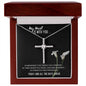 My Heart Is With You - CZ Cross Necklace