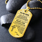 Dog Tag - To My Son - Personalized Engraving, Silver / Gold