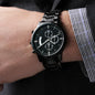 Personalized Black Chronograph Watch, Make him feel as special as he is